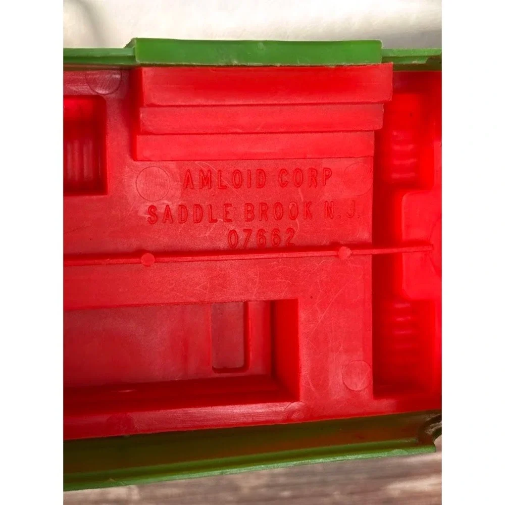 Vintage Amloid Green Van USA Made Red Front Wheels With Sunset Decal Collectible